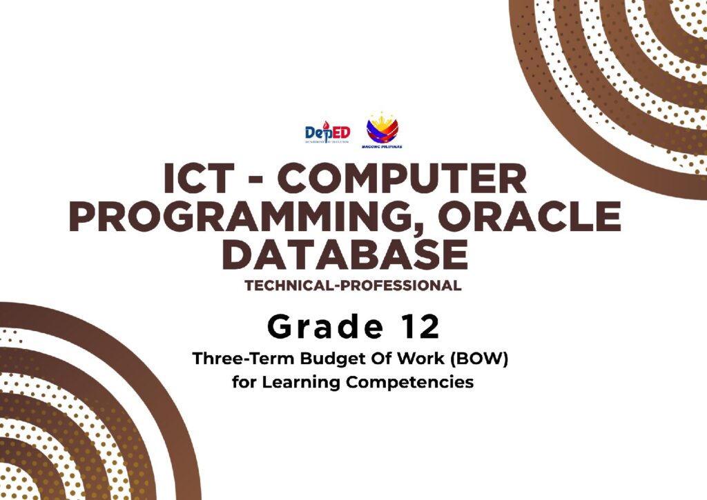 [G11_G12] TechPro_ ICT – Computer Programming, Oracle Database